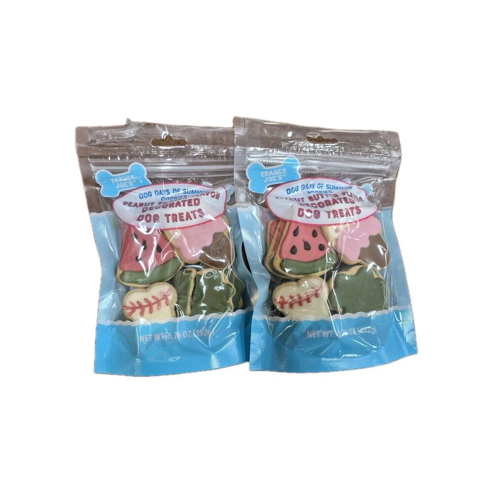 2 Trader Joes Peanut Butter Flavored Dog Treats Decorated Summer